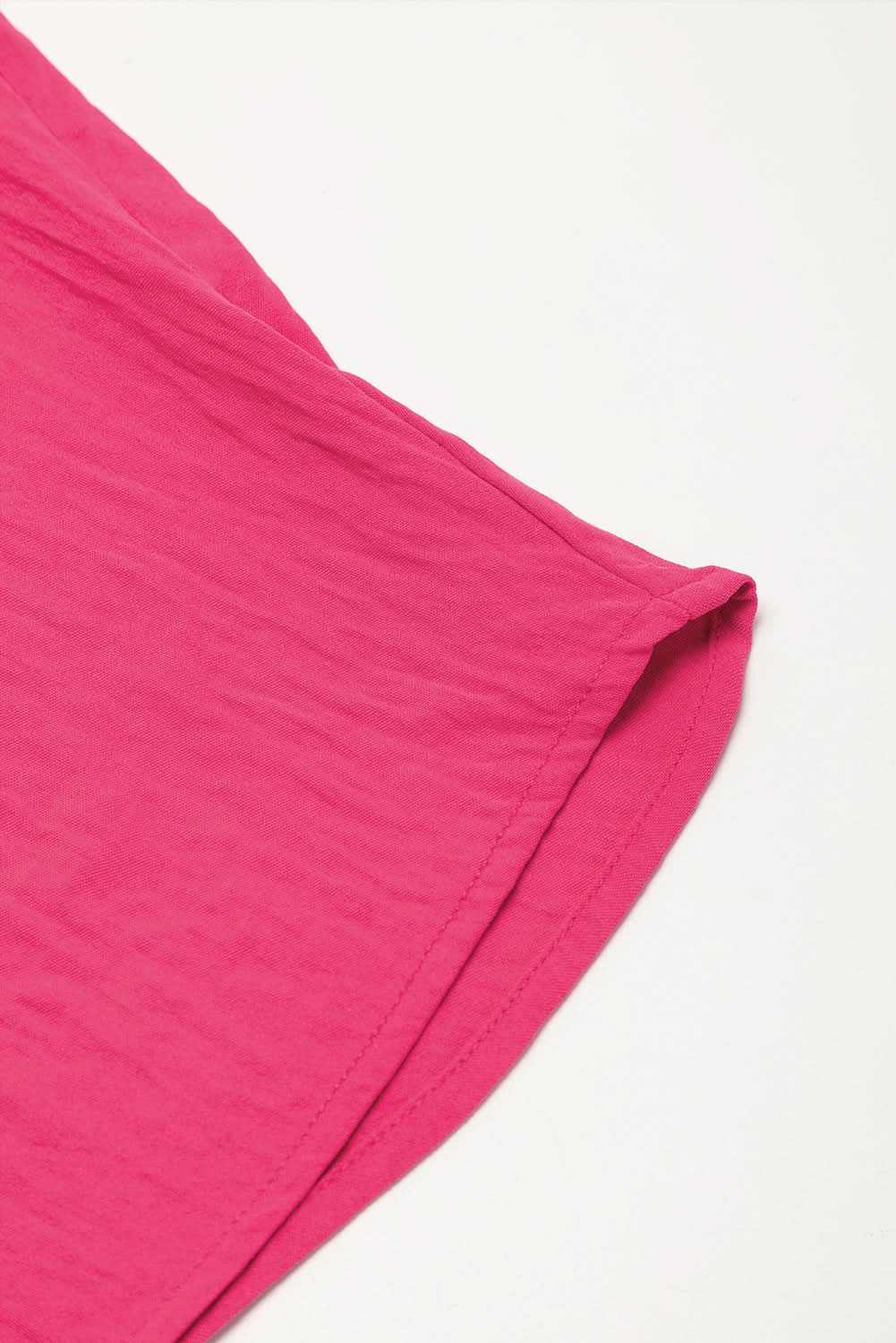 Bright Pink Half Button Collared Loose Romper - Love Salve 