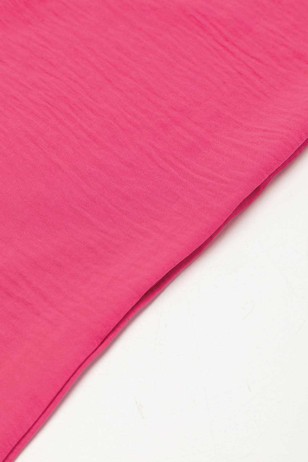 Bright Pink Half Button Collared Loose Romper - Love Salve 