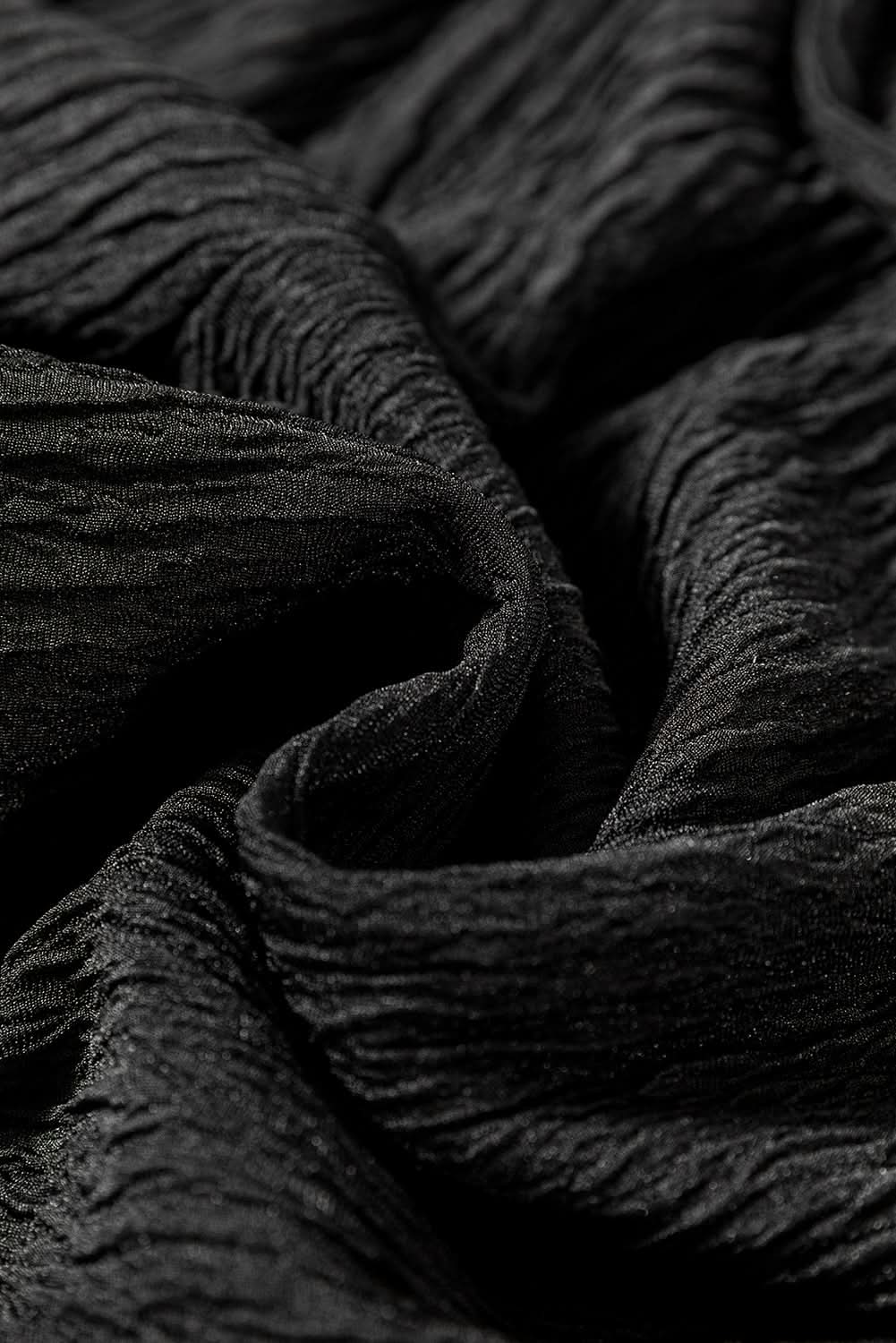 Chic black textured lounge pants 