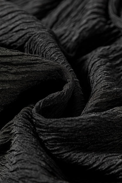 Chic black textured lounge pants 