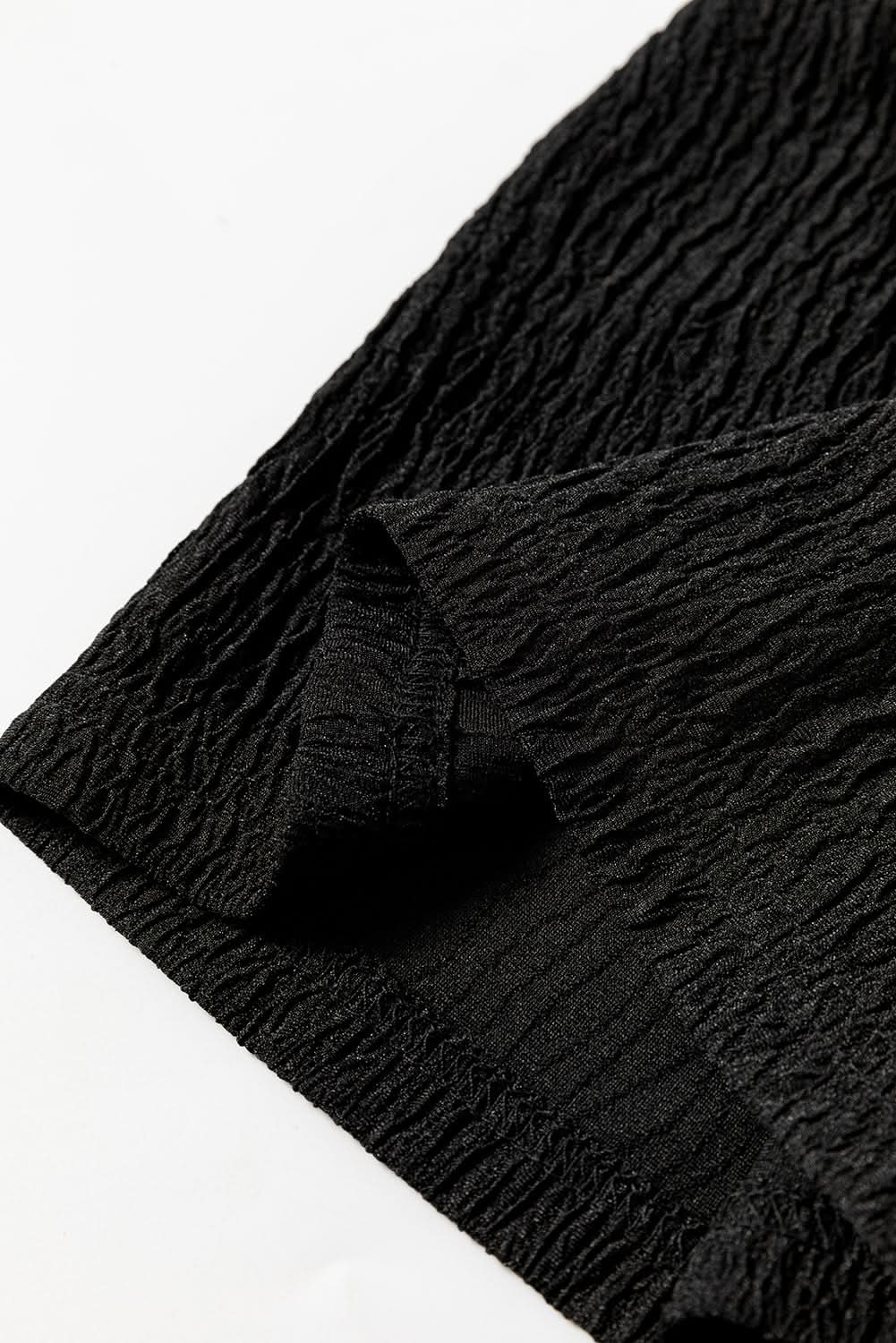 Chic black textured lounge pants 