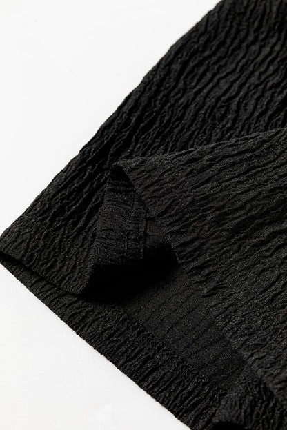 Chic black textured lounge pants 