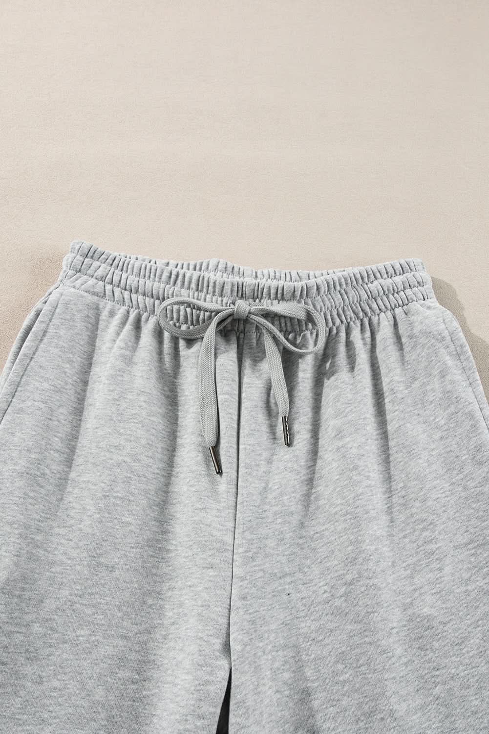 Light grey fleece-lined joggers - Love Salve 