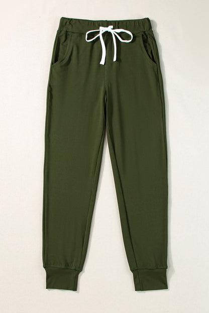Moss green joggers with pockets - Love Salve 