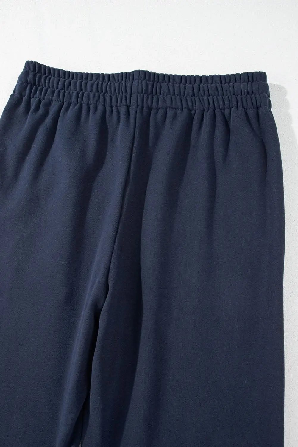 Navy blue fleece pants with drawstring - Love Salve 