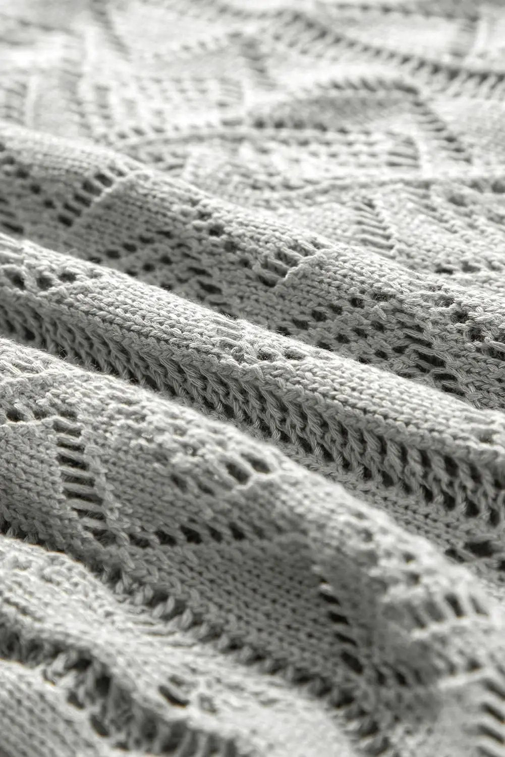 Chic gray long cardigan with buttons - Love Salve 