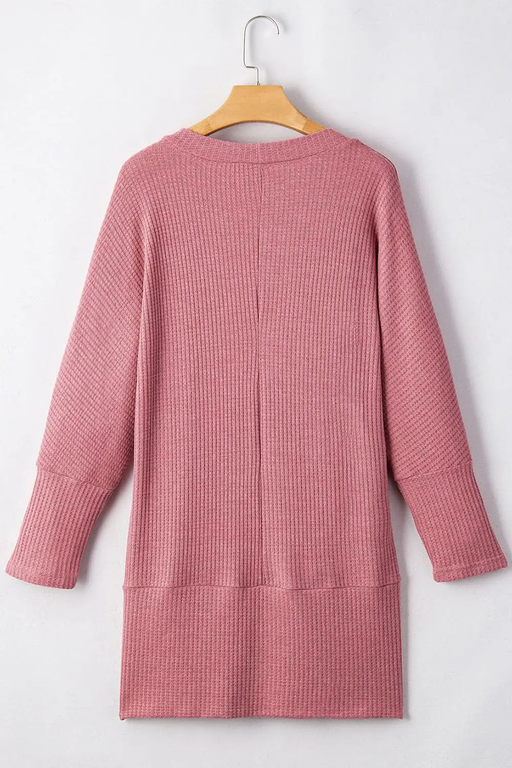 Mineral red waffle knit cardigan - Love Salve 