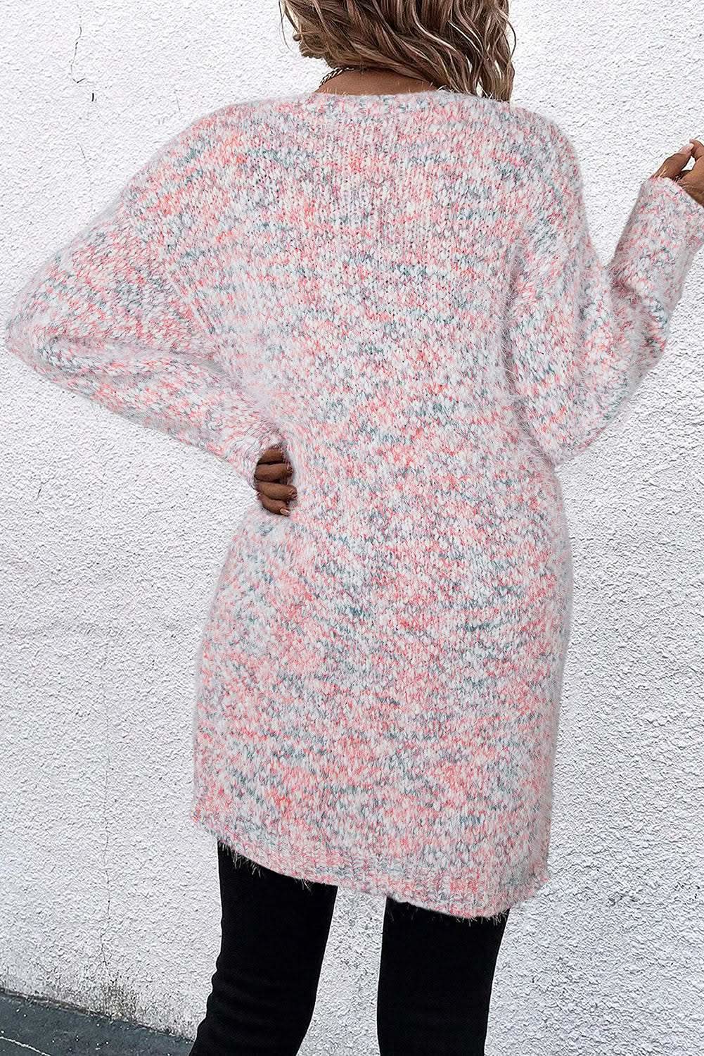 Trendy pink confetti cardigan for layering - Love Salve 