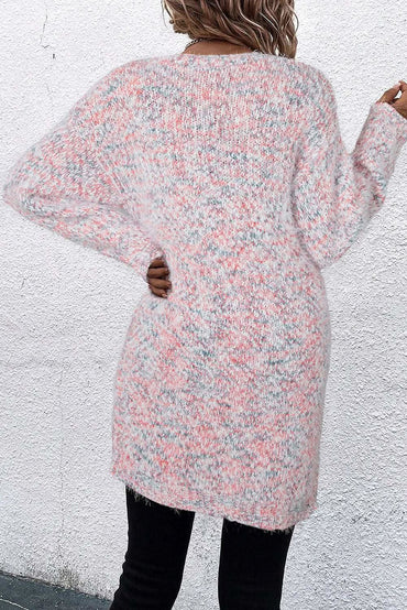 Trendy pink confetti cardigan for layering - Love Salve 