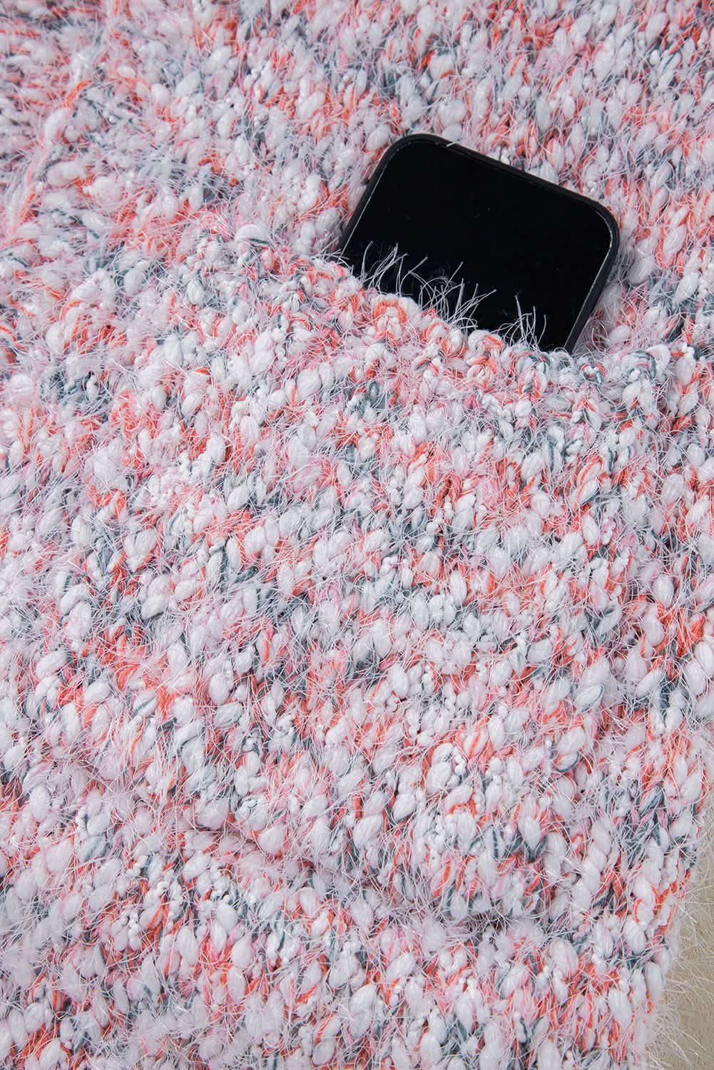 Trendy pink confetti cardigan for layering - Love Salve 