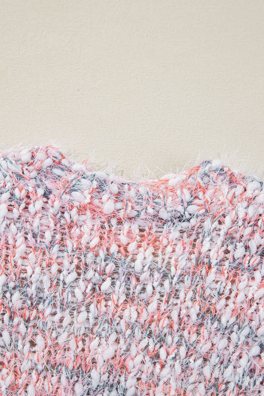 Trendy pink confetti cardigan for layering - Love Salve 