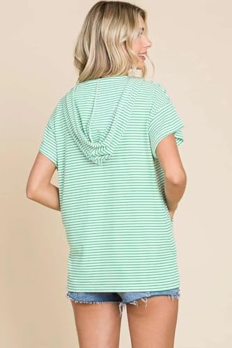 Love Salve Culture Code Full Size Striped Hooded Top - Love Salve 