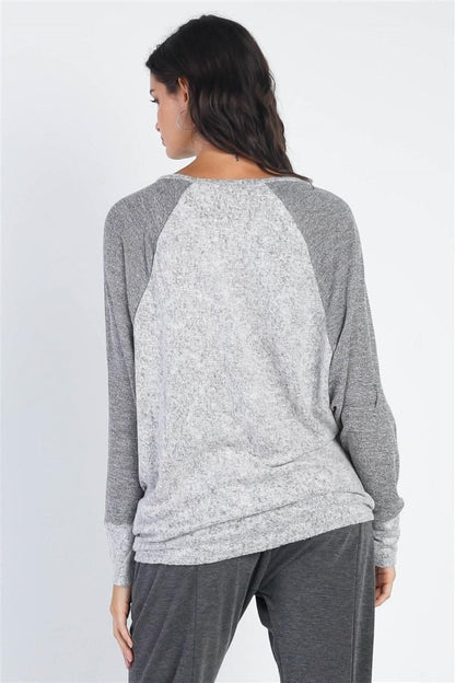 Chic burgundy long sleeve top - Love Salve 