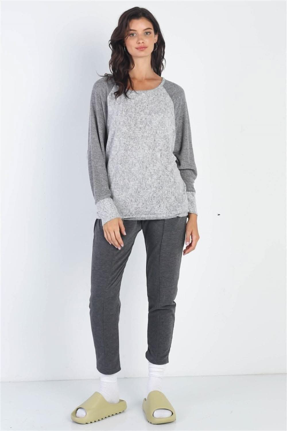 Chic burgundy long sleeve top - Love Salve 