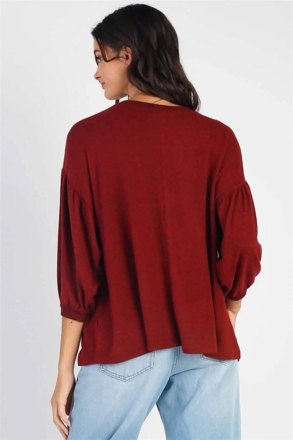 Chic Oatmeal Ivory Puff Sleeve Top - Love Salve 