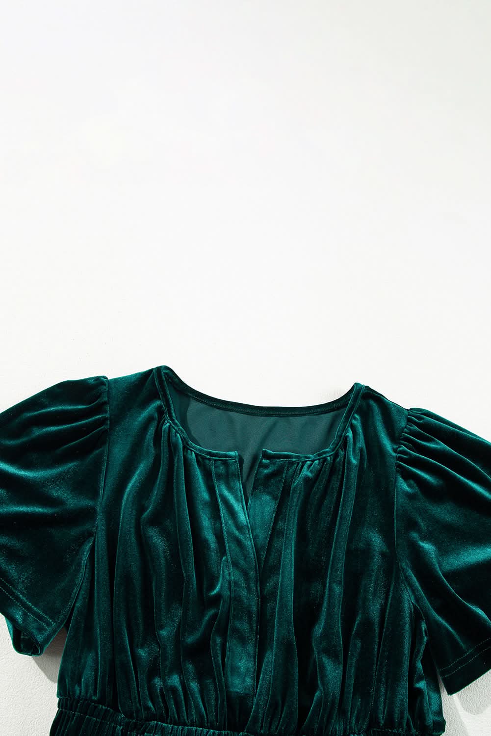 Evergreen velvet tiered maxi dress - Love Salve 