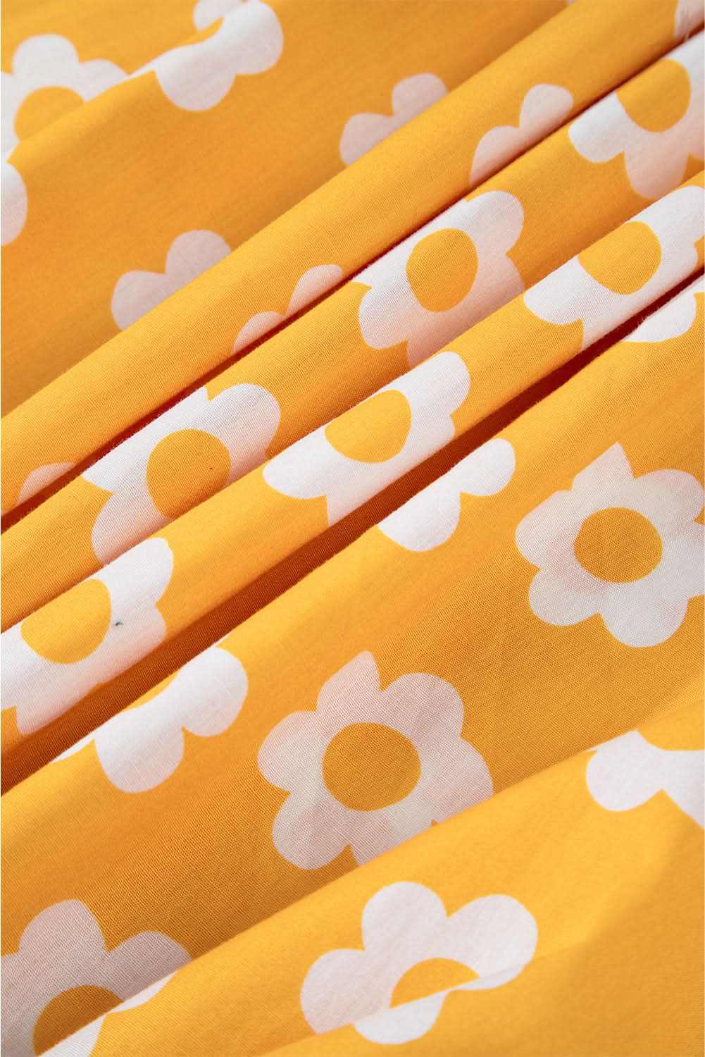 Floral Collared Maxi Dress - Yellow - Love Salve 
