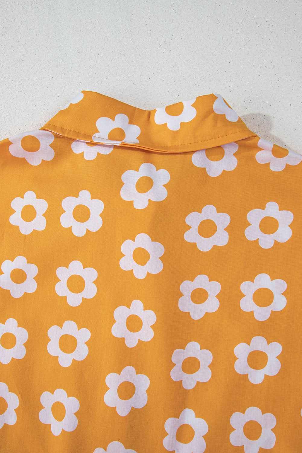 Floral Collared Maxi Dress - Yellow - Love Salve 