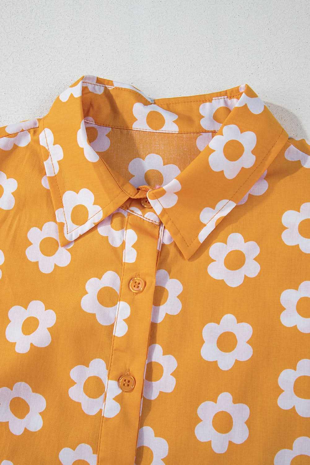 Floral Collared Maxi Dress - Yellow - Love Salve 