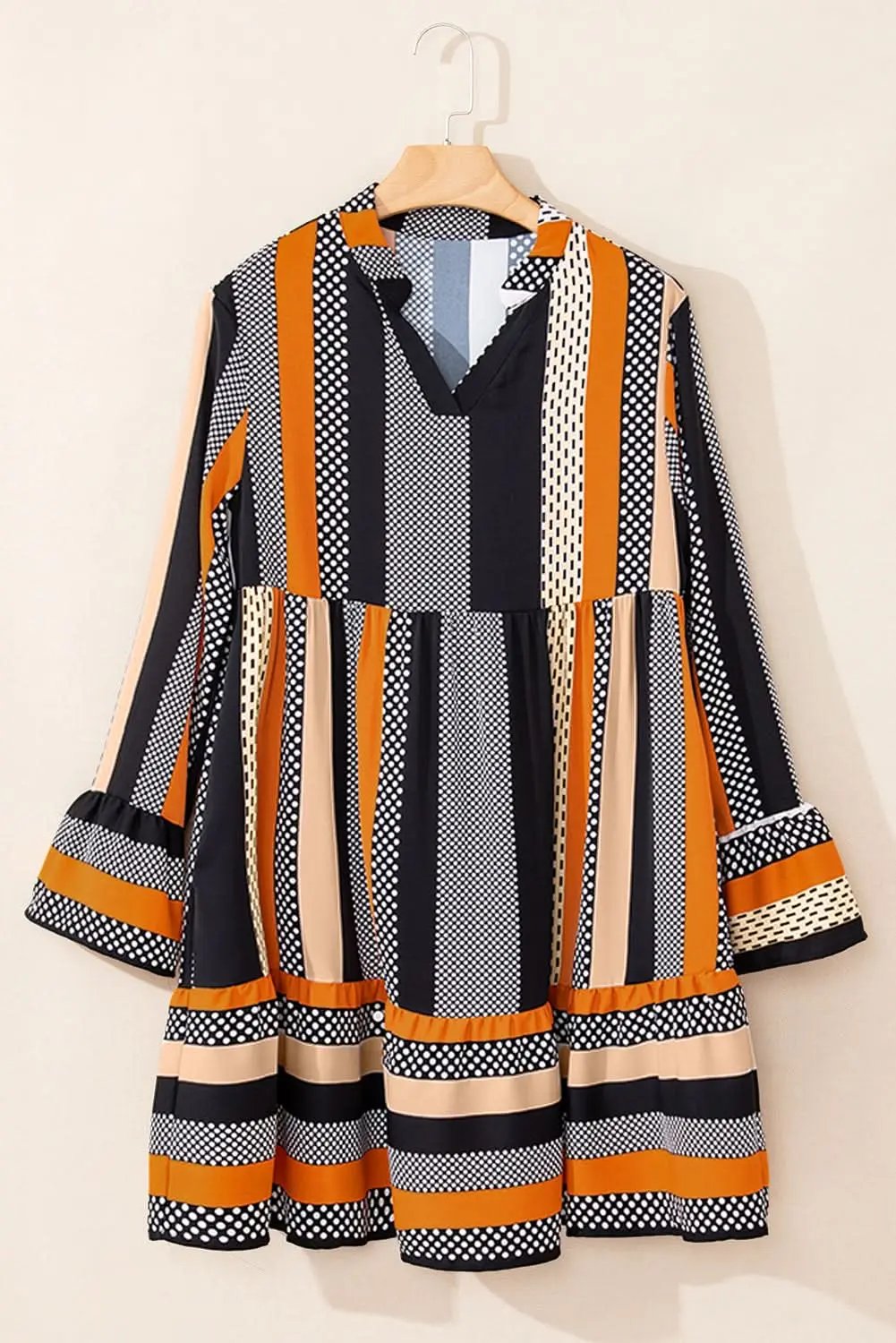 Playful polka dot ruffled mini dress - Love Salve 