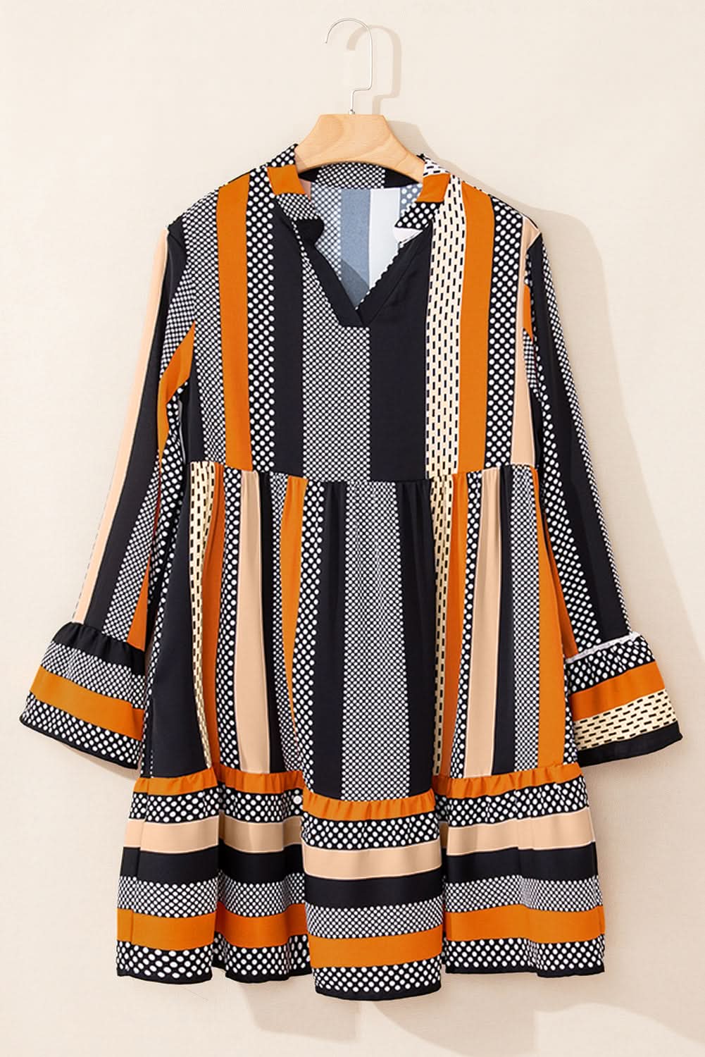 Playful polka dot ruffled mini dress - Love Salve 