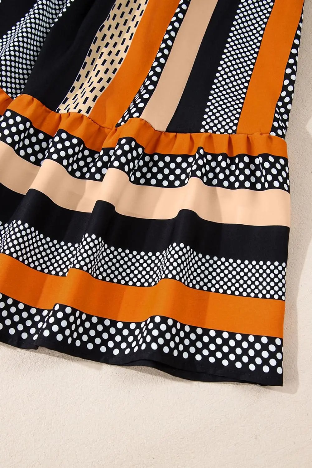 Playful polka dot ruffled mini dress - Love Salve 