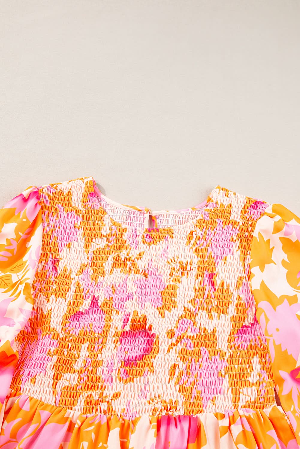 Orange smocked mini dress - Love Salve 