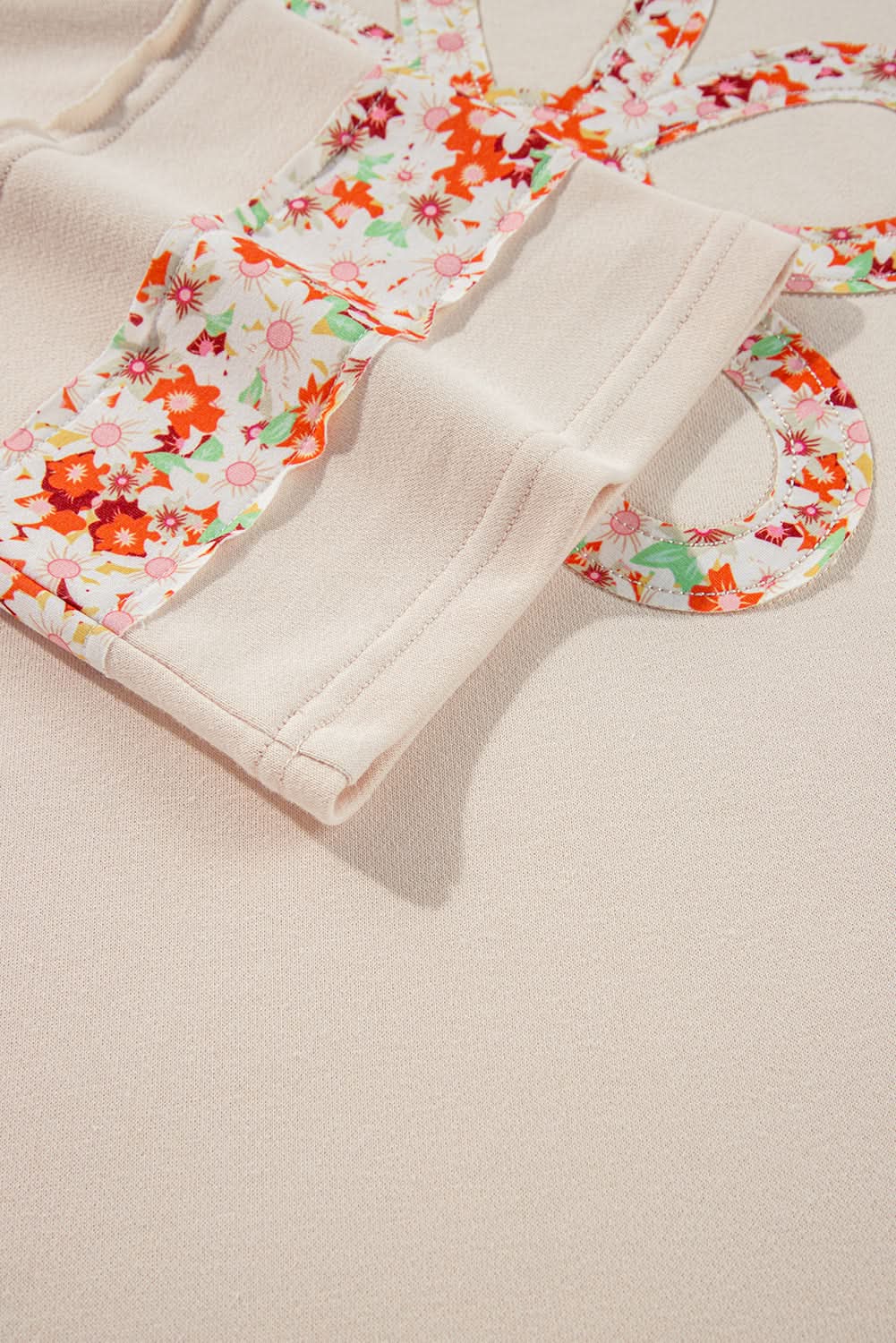 Beige floral wide sleeve top - Love Salve 