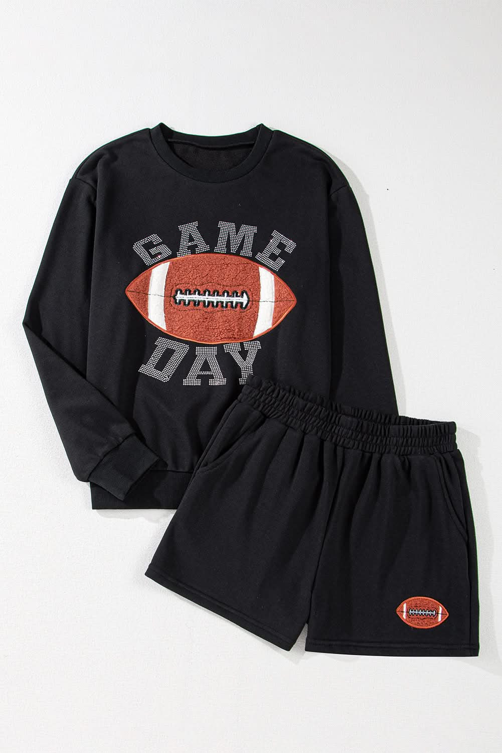Casual black rugby pullover set - Love Salve 