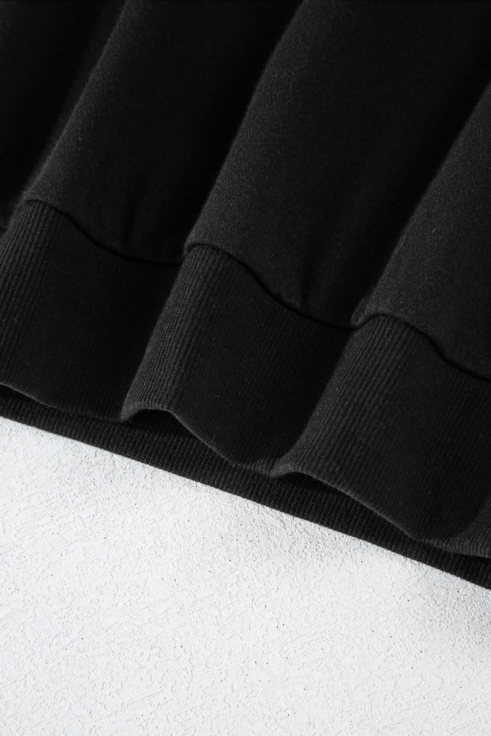 Casual black rugby pullover set - Love Salve 