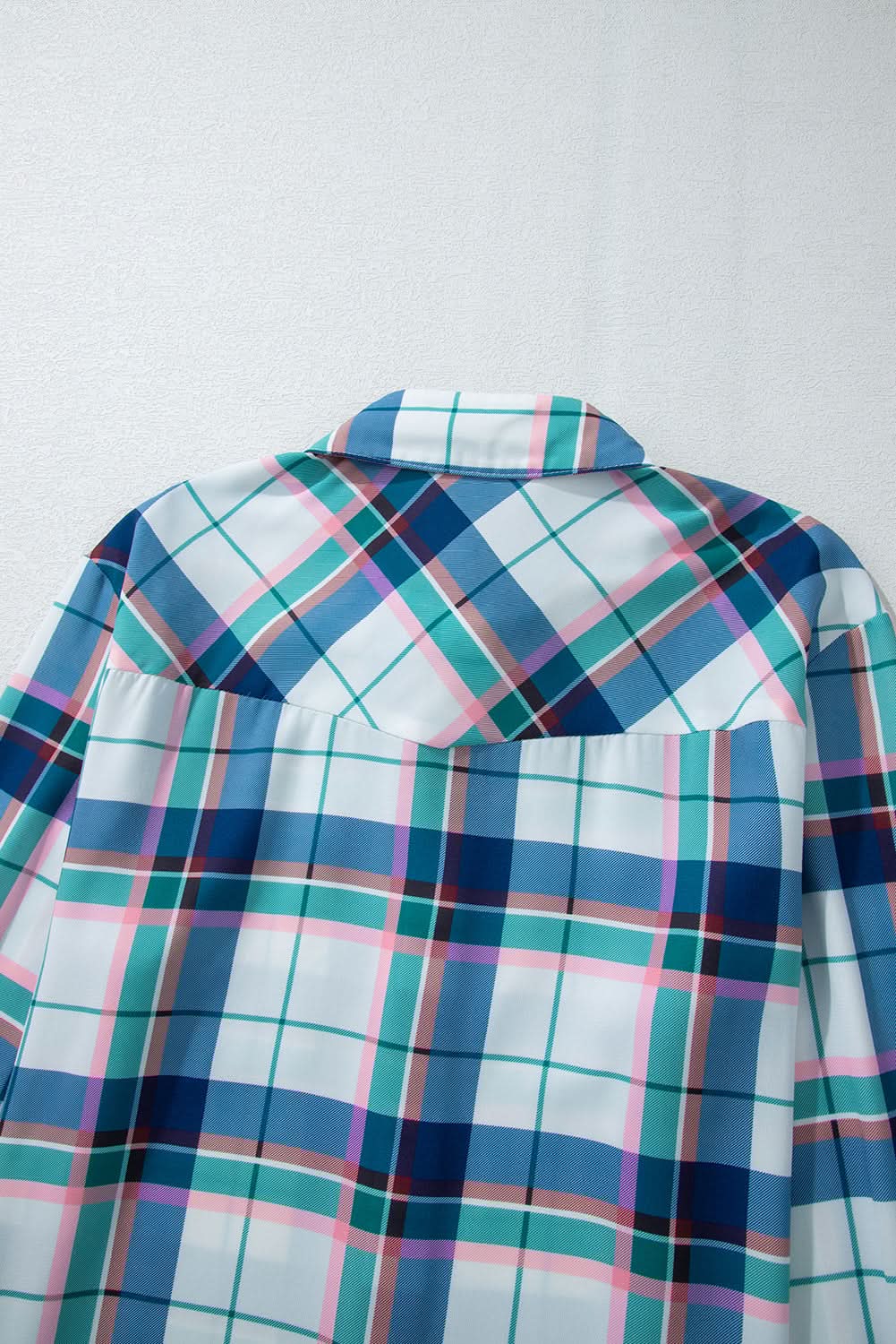 Chic blue plaid loungewear set - Love Salve 