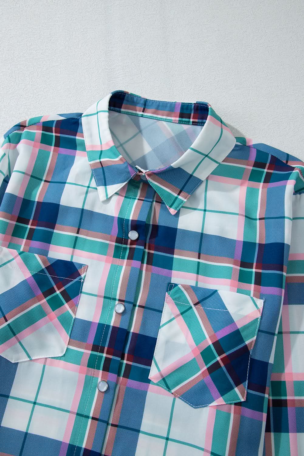 Chic blue plaid loungewear set - Love Salve 