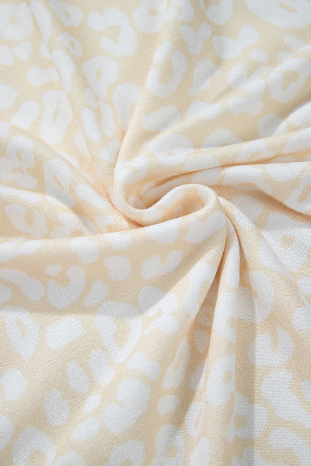 Cozy cheetah print loungewear set - Love Salve 