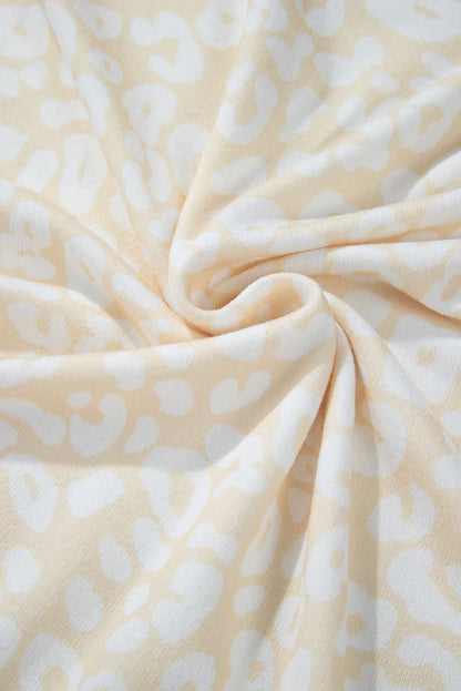 Cozy cheetah print loungewear set - Love Salve 