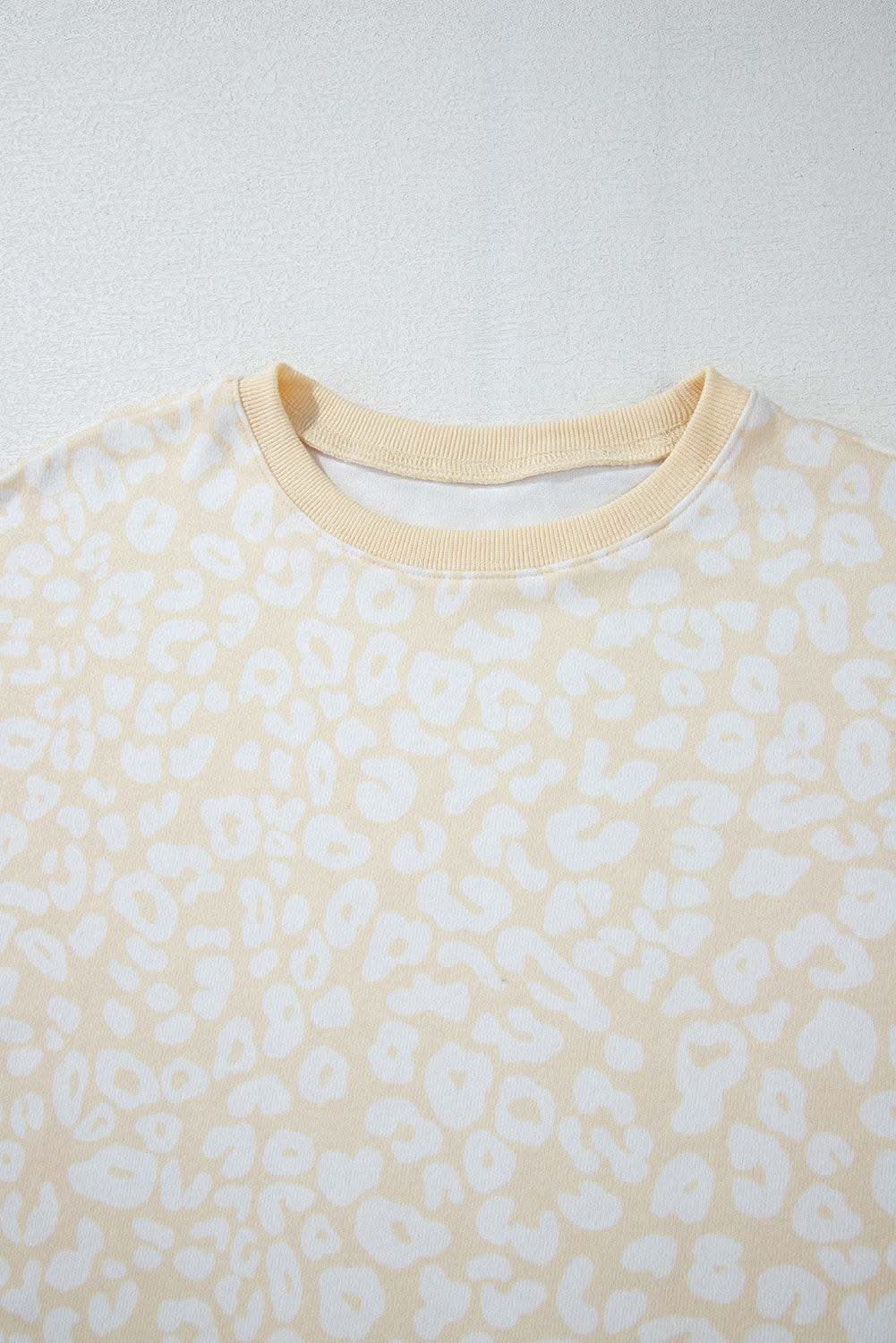 Cozy cheetah print loungewear set - Love Salve 