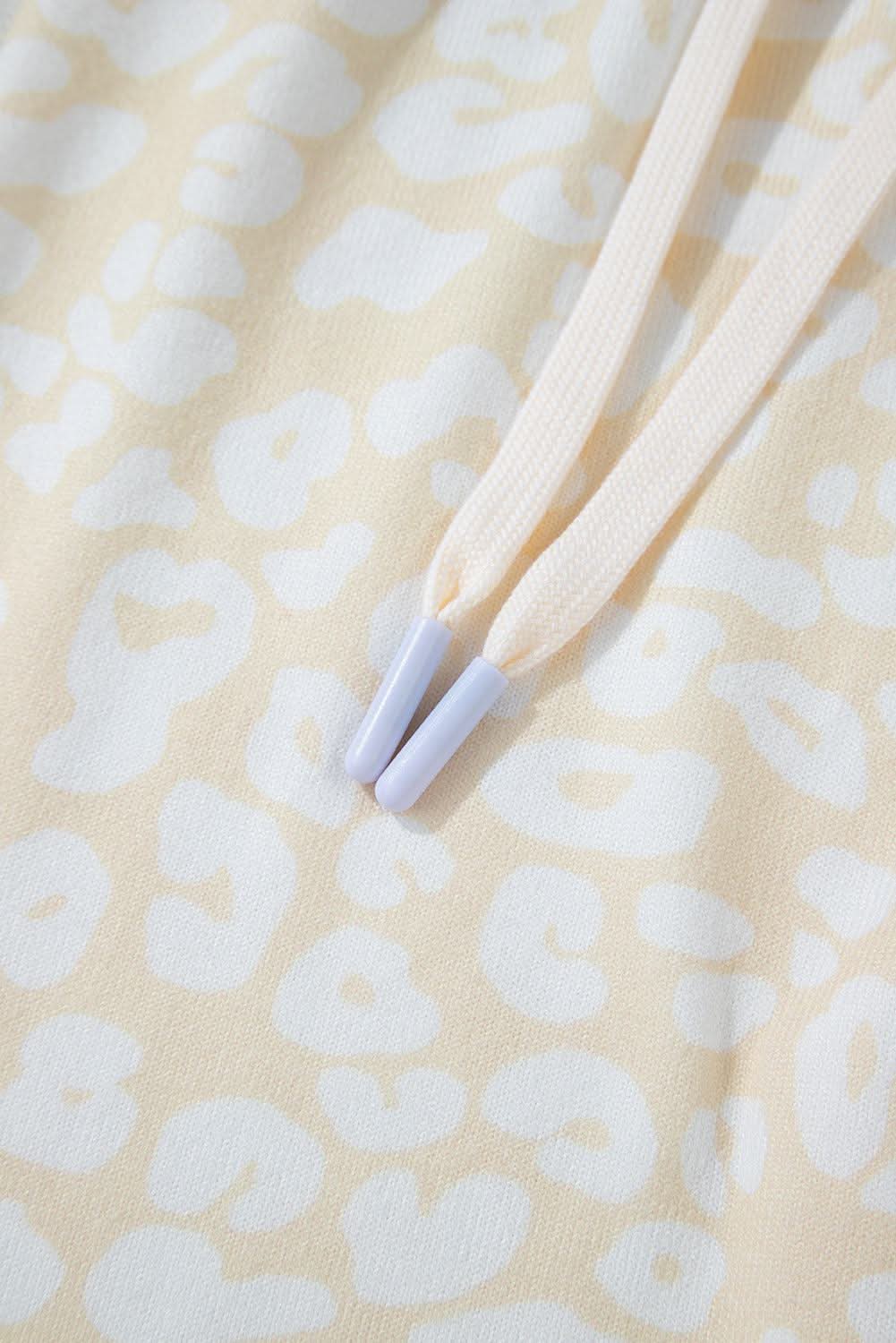 Cozy cheetah print loungewear set - Love Salve 