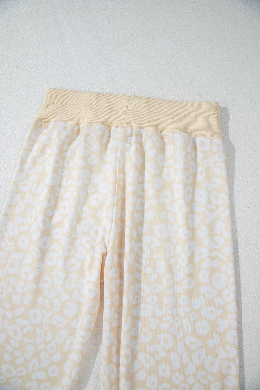 Cozy cheetah print loungewear set - Love Salve 