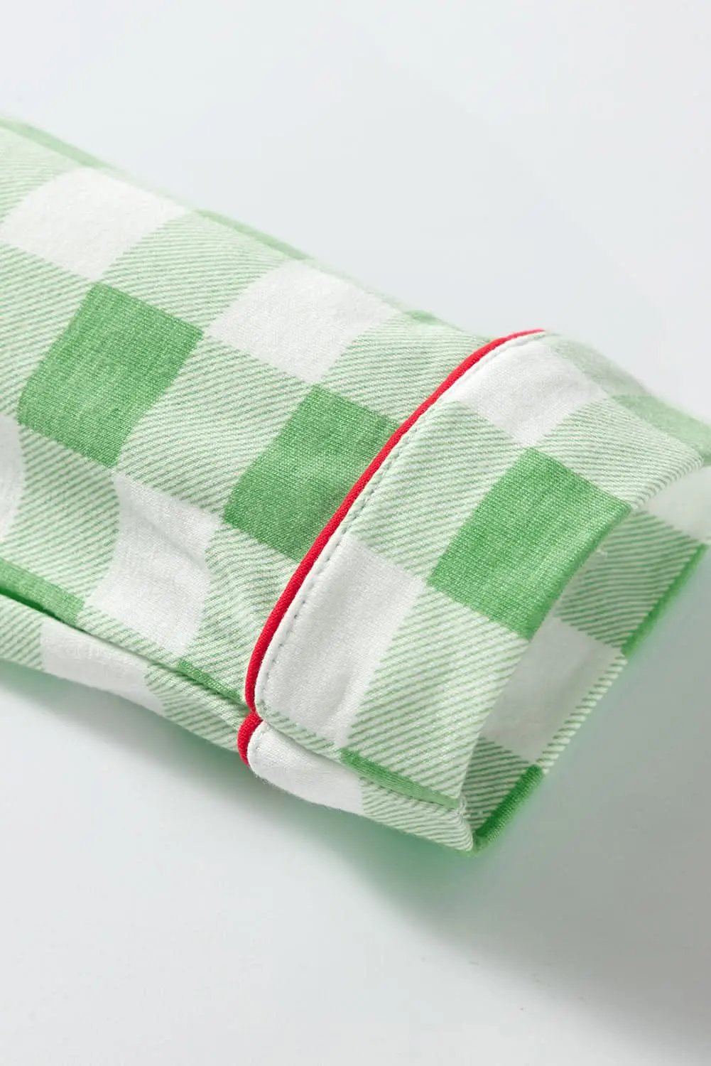Light green plaid holiday pajamas - Love Salve 