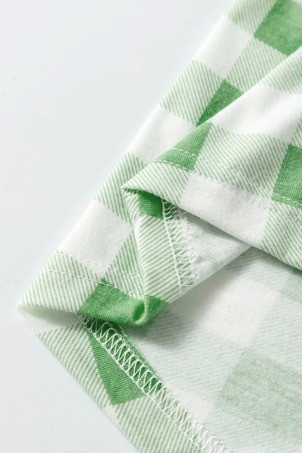 Light green plaid holiday pajamas - Love Salve 