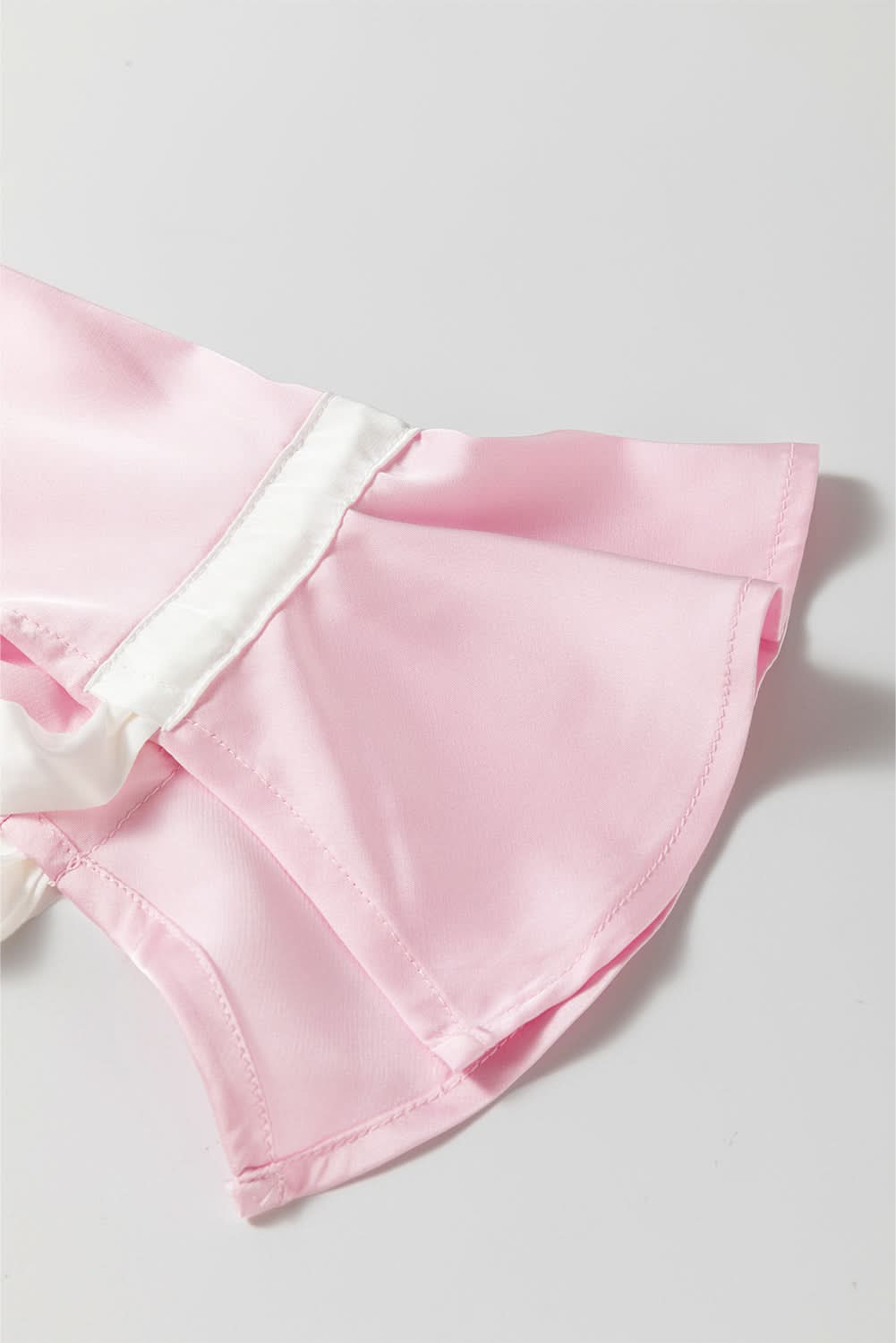 Light pink satin lounge set 