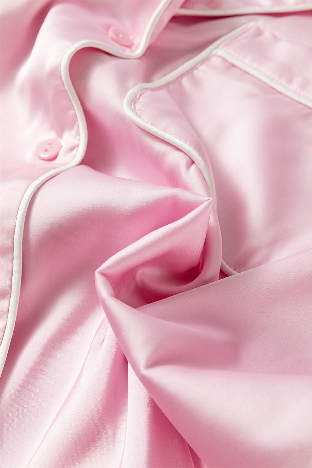 Light pink satin lounge set 