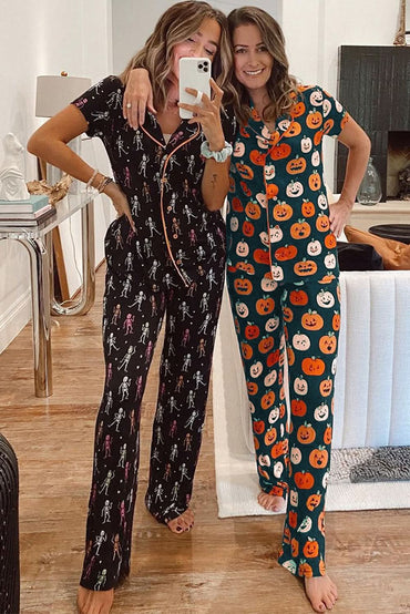 Orange Halloween Pajama Set - Love Salve 