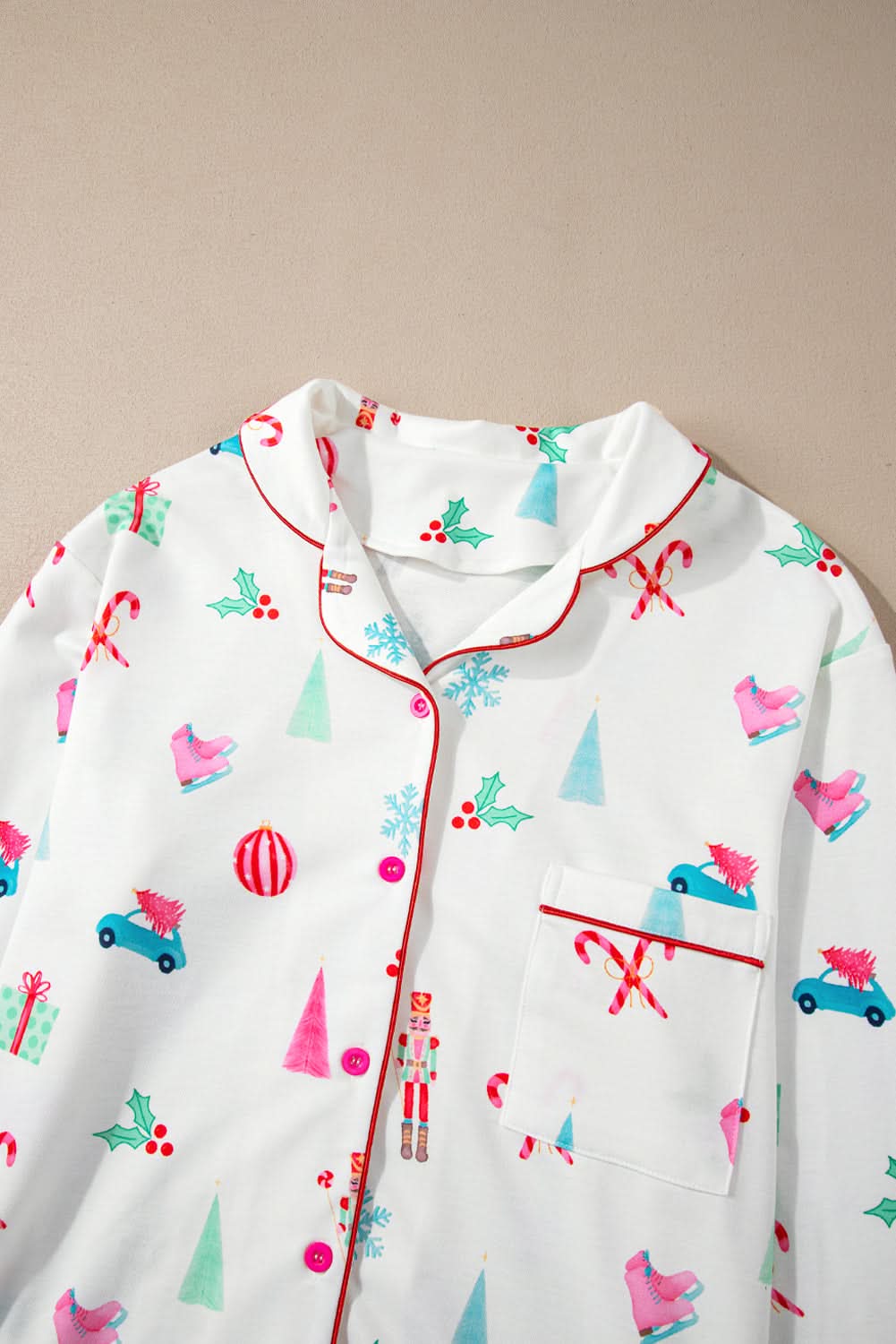 Festive White Christmas Pjs Set - Love Salve 