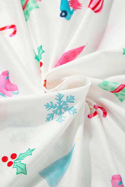 Festive White Christmas Pjs Set - Love Salve 