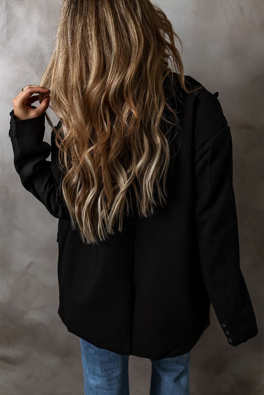 Chic black blazer with pockets - Love Salve 