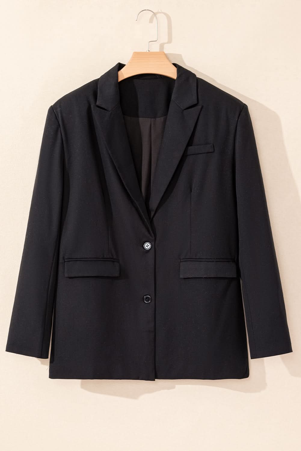 Chic black blazer with pockets - Love Salve 