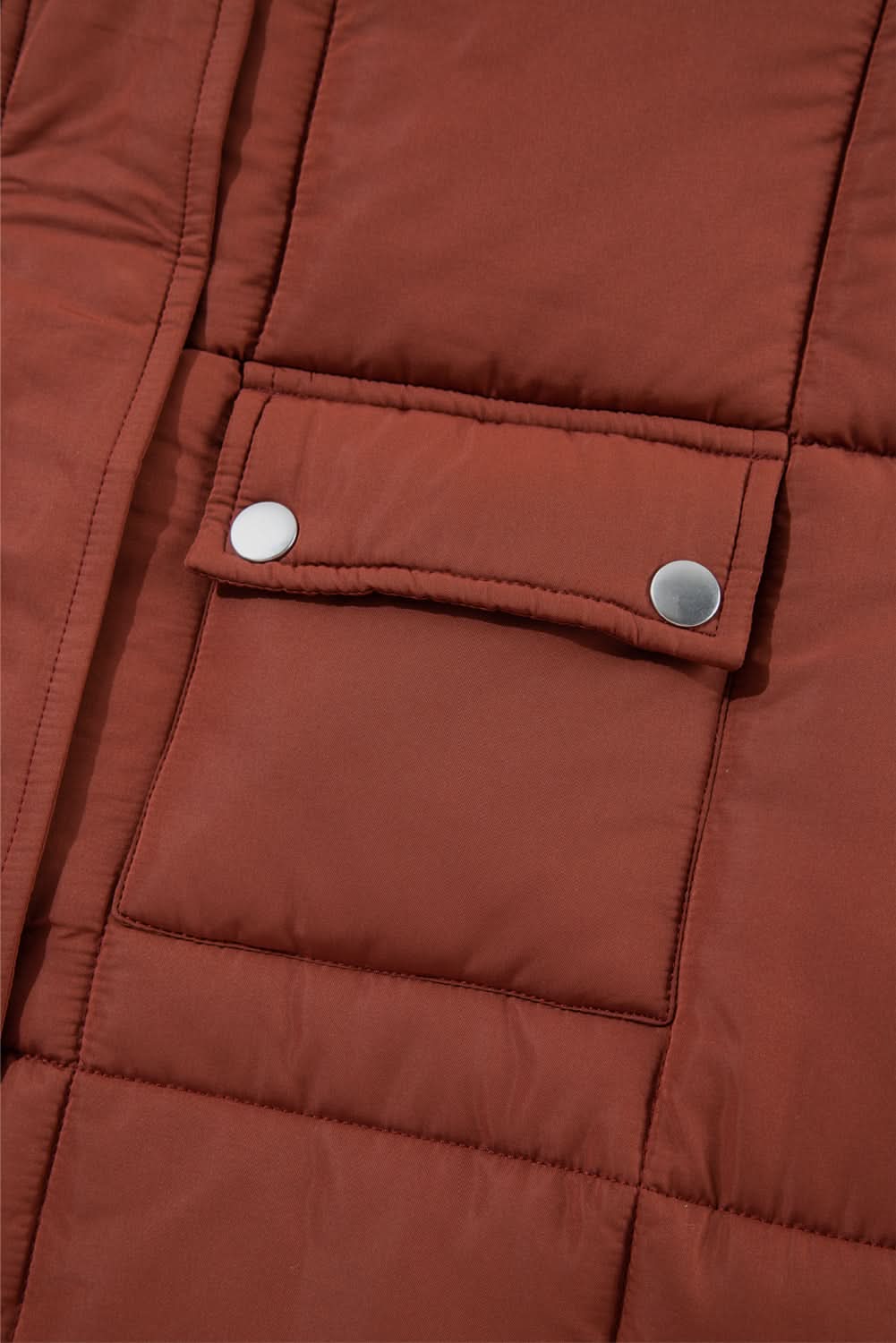 Cozy coffee quilted puffer coat - Love Salve 