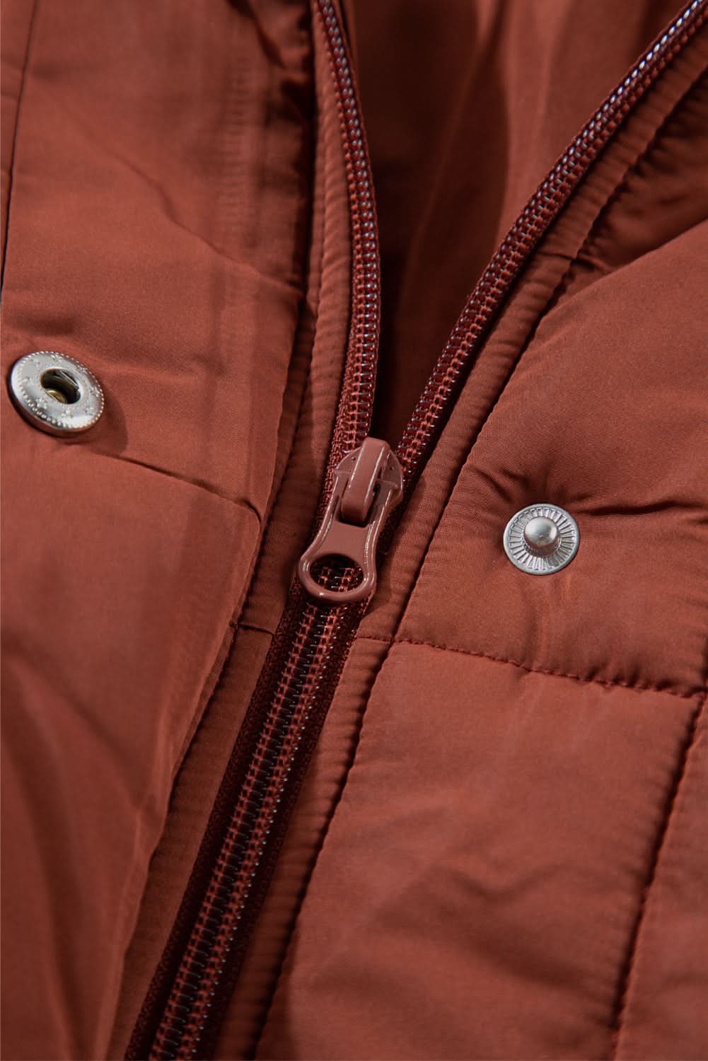 Cozy coffee quilted puffer coat - Love Salve 