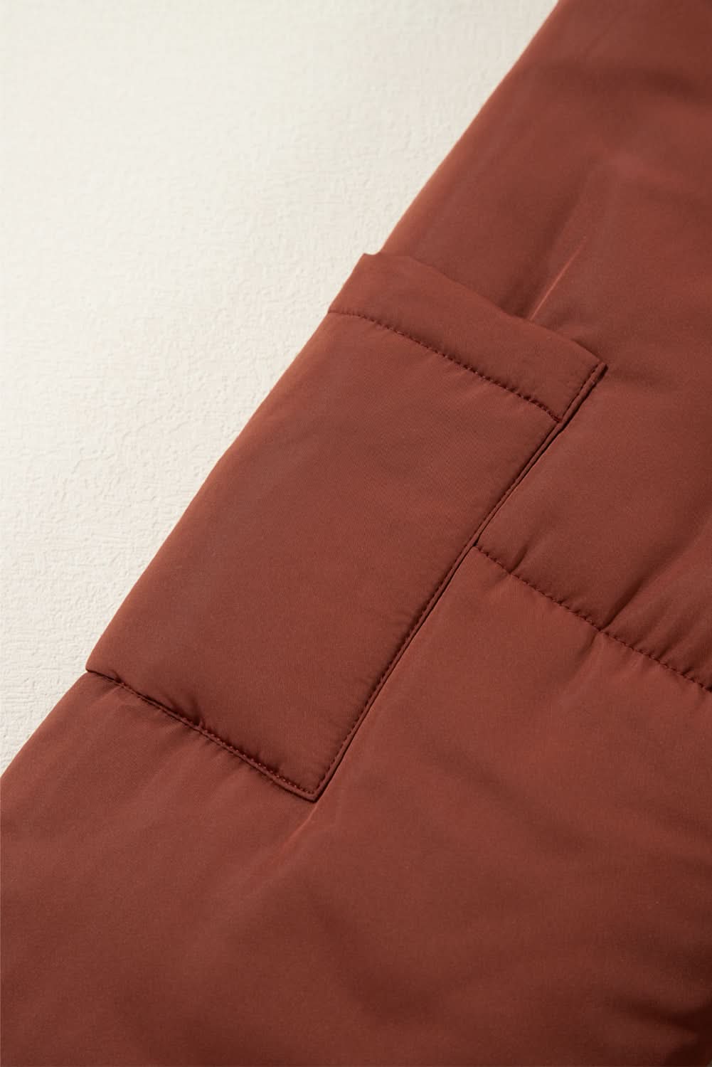 Cozy coffee quilted puffer coat - Love Salve 