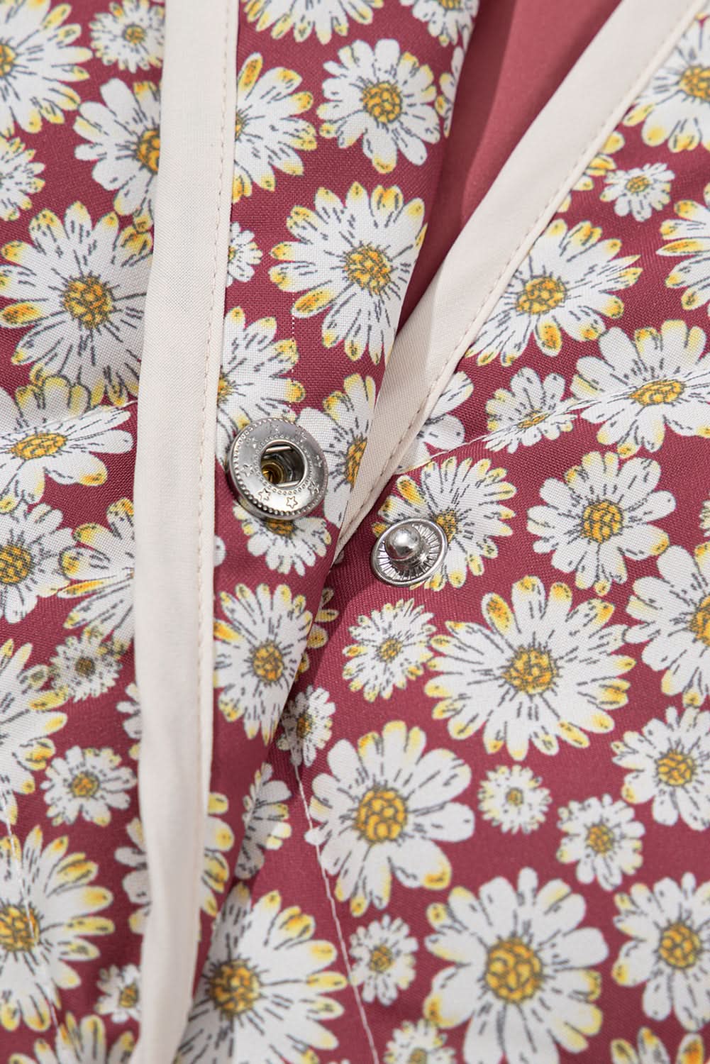 Chic pink floral coat with pockets - Love Salve 